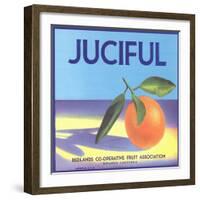 Juciful Orange Crate Label-null-Framed Art Print