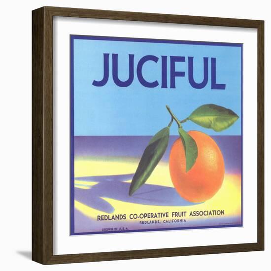 Juciful Orange Crate Label-null-Framed Art Print