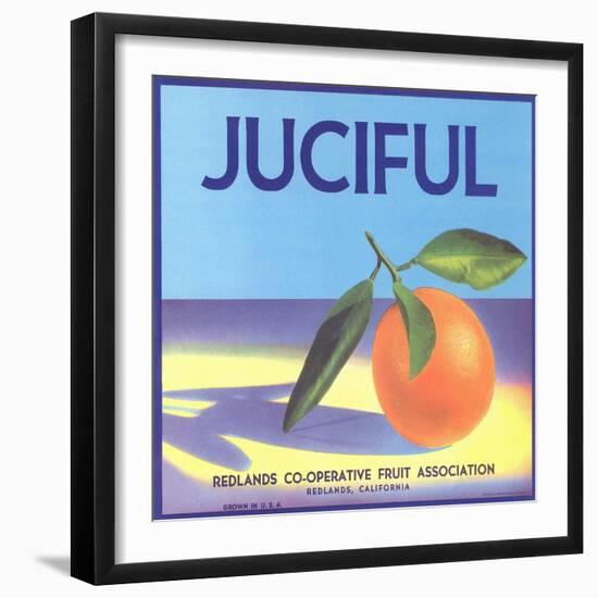 Juciful Orange Crate Label-null-Framed Art Print