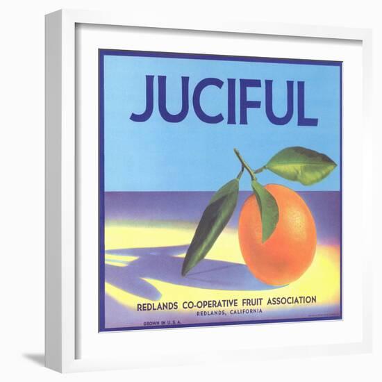 Juciful Orange Crate Label-null-Framed Art Print