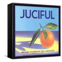 Juciful Orange Crate Label-null-Framed Stretched Canvas
