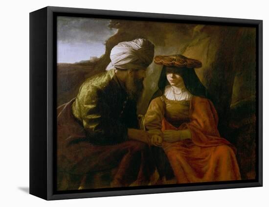 Juda und Thamar. Um 1650-60-Gerbrand Van Den Eeckhout-Framed Stretched Canvas