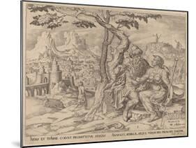 Judah Giving Tamar the Pledge, C.1566-Maarten van Heemskerck-Mounted Giclee Print