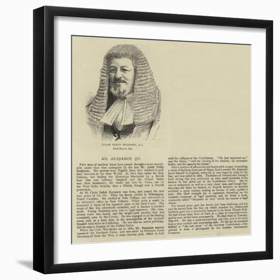 Judah Philip Benjamin-null-Framed Giclee Print