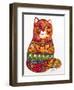 Judaica Folk Cat-Oxana Zaika-Framed Giclee Print