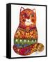 Judaica Folk Cat-Oxana Zaika-Framed Stretched Canvas