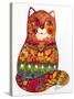 Judaica Folk Cat-Oxana Zaika-Stretched Canvas