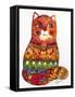 Judaica Folk Cat-Oxana Zaika-Framed Stretched Canvas