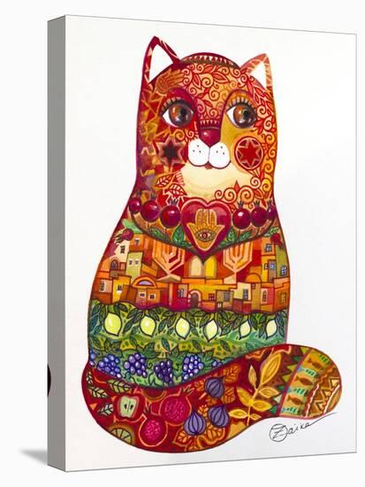 Judaica Folk Cat-Oxana Zaika-Stretched Canvas