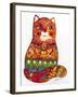 Judaica Folk Cat-Oxana Zaika-Framed Giclee Print