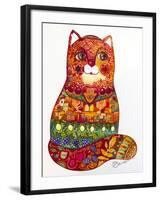 Judaica Folk Cat-Oxana Zaika-Framed Giclee Print