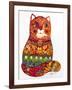 Judaica Folk Cat-Oxana Zaika-Framed Giclee Print