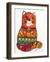 Judaica Folk Cat-Oxana Zaika-Framed Giclee Print