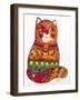 Judaica Folk Cat-Oxana Zaika-Framed Giclee Print