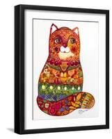 Judaica Folk Cat-Oxana Zaika-Framed Giclee Print