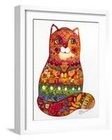 Judaica Folk Cat-Oxana Zaika-Framed Giclee Print