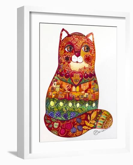 Judaica Folk Cat-Oxana Zaika-Framed Giclee Print