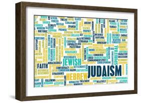 Judaism or Jewish Religion as a Concept-kentoh-Framed Art Print