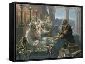 Judas and the Thirty Pieces of Silver for Betraying Christ-Hubert von Herkomer-Framed Stretched Canvas