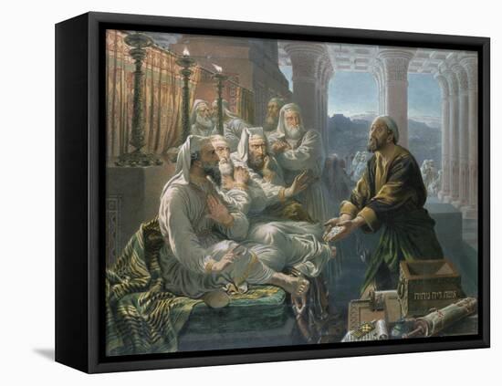 Judas and the Thirty Pieces of Silver for Betraying Christ-Hubert von Herkomer-Framed Stretched Canvas