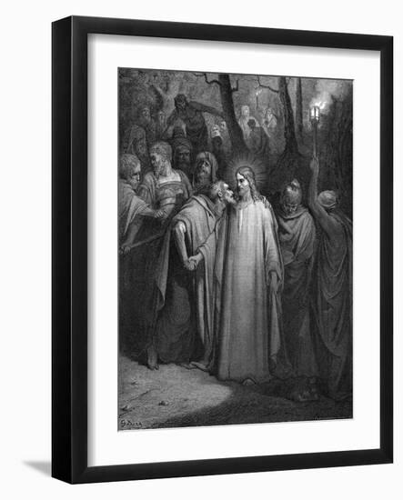 Judas Betraying Christ with a Kiss, 1866-Gustave Doré-Framed Giclee Print