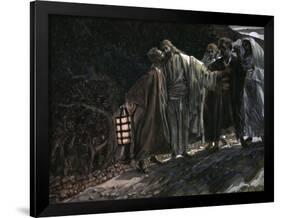 Judas Betraying Jesus with a Kiss-James Tissot-Framed Premium Giclee Print