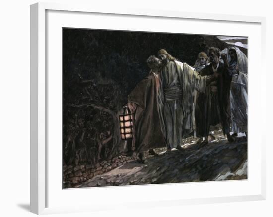 Judas Betraying Jesus with a Kiss-James Tissot-Framed Giclee Print