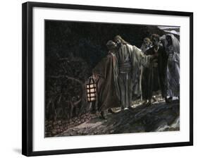 Judas Betraying Jesus with a Kiss-James Tissot-Framed Giclee Print