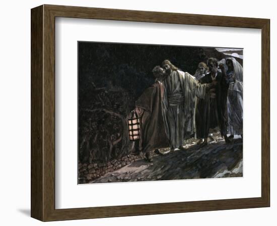 Judas Betraying Jesus with a Kiss-James Tissot-Framed Giclee Print