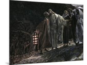 Judas Betraying Jesus with a Kiss-James Tissot-Mounted Giclee Print