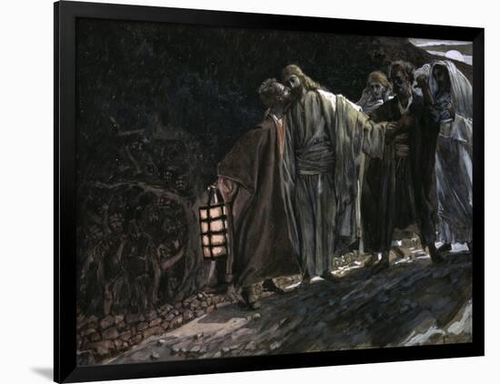 Judas Betraying Jesus with a Kiss-James Tissot-Framed Giclee Print