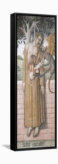 Judas Hanging, Scene from Christ's Passion, Fresco, 1492-Giovanni Canavesio-Framed Stretched Canvas