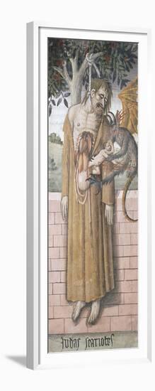 Judas Hanging, Scene from Christ's Passion, Fresco, 1492-Giovanni Canavesio-Framed Giclee Print