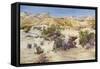 Judean desert in the Holy Land c1910-Harold Copping-Framed Stretched Canvas