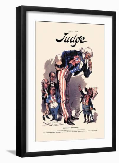 Judge: Bourbon Boycott!-null-Framed Art Print
