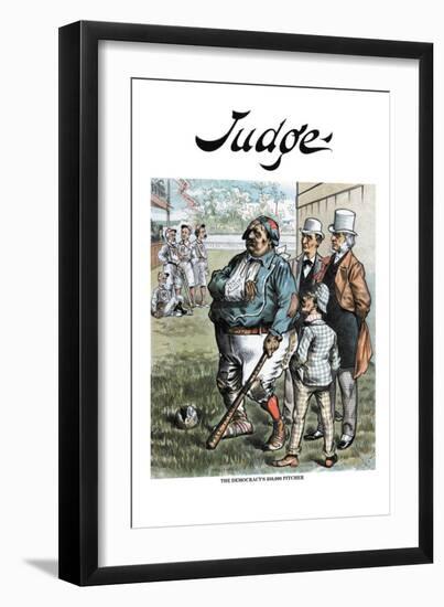 Judge: Democracy's Pitcher-null-Framed Art Print