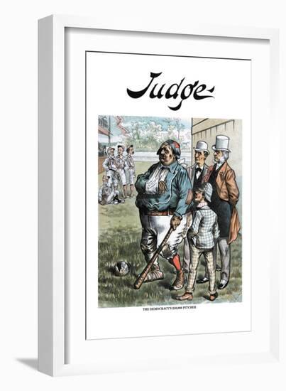 Judge: Democracy's Pitcher-null-Framed Art Print