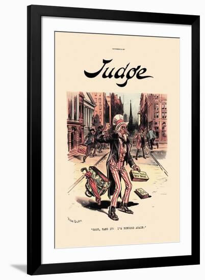 Judge: Gosh, Hang It! I'm Buncoed Again.-null-Framed Art Print