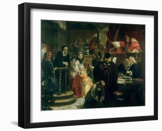 Judge Jeffries (1648-89) Hurling Abuse at Richard Baxter (1615-91) at His Trial-Edward Matthew Ward-Framed Giclee Print