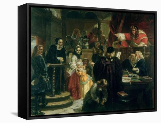 Judge Jeffries (1648-89) Hurling Abuse at Richard Baxter (1615-91) at His Trial-Edward Matthew Ward-Framed Stretched Canvas