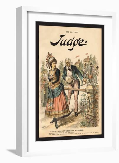 Judge Magazine: Canada Bars Out American Boodlers-Bernhard Gillam-Framed Art Print