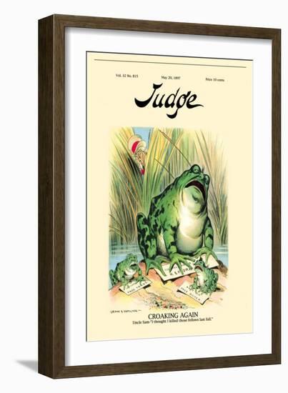 Judge Magazine: Croaking Again-Grant Hamilton-Framed Art Print