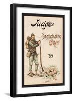 Judge Magazine: Decoration Day '89-null-Framed Art Print