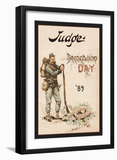 Judge Magazine: Decoration Day '89-null-Framed Art Print