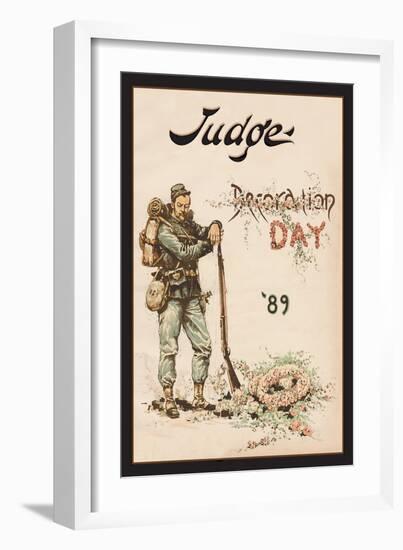 Judge Magazine: Decoration Day '89-null-Framed Art Print