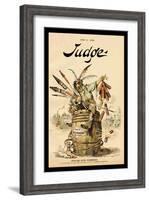 Judge Magazine: Fooling with Fireworks-Grant Hamilton-Framed Art Print
