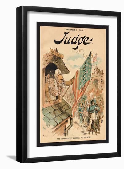 Judge Magazine: The Democratic Barbara Frietchie-Grant Hamilton-Framed Art Print