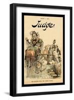 Judge Magazine: The Ducking-Stool for Common Scolds-Bernhard Gillam-Framed Art Print