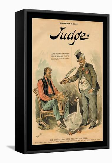 Judge Magazine: The Goose That Lays the Golden Eggs-Bernhard Gillam-Framed Stretched Canvas