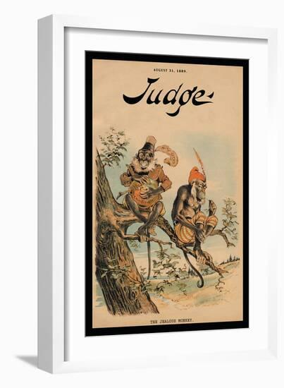 Judge Magazine: The Jealous Monkey-null-Framed Art Print